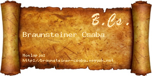 Braunsteiner Csaba névjegykártya