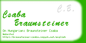 csaba braunsteiner business card